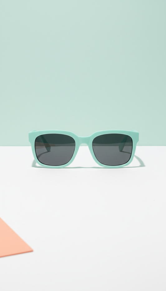 Minty Aqua Sunglasses With Chunky Frames