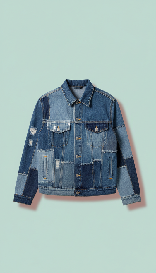 Retro Patchwork Denim Jacket